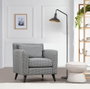 Atelier Del Sofa Nordic Armchair Patterned Blanco y Negro
